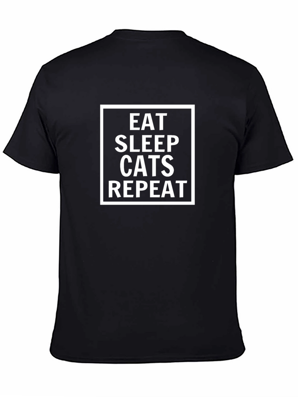 Eat Sleep Cats Repeat Black T-Shirt