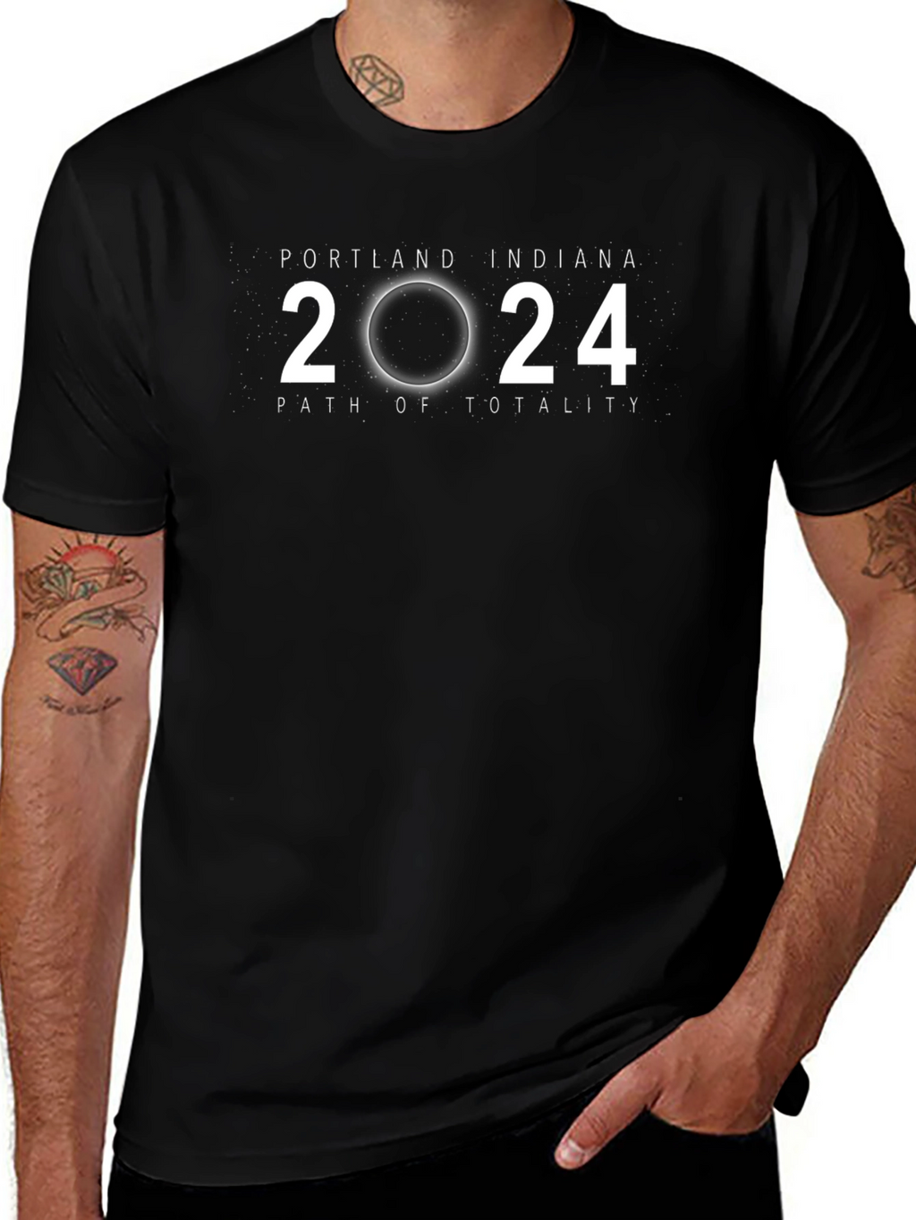 Portland Indiana 2024 Total Solar Eclipse Souvenir T-Shirt