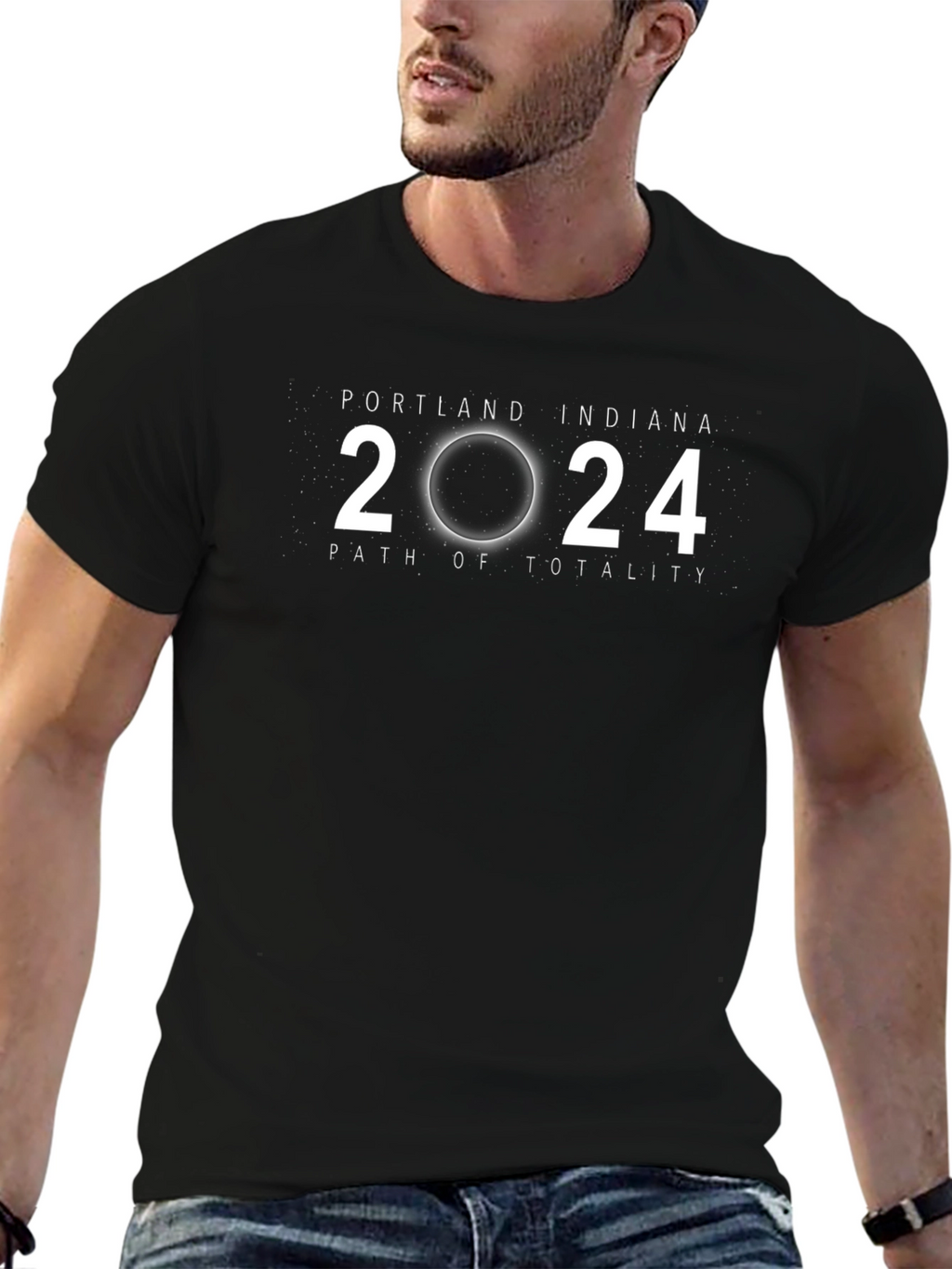 Portland Indiana 2024 Total Solar Eclipse Souvenir T-Shirt
