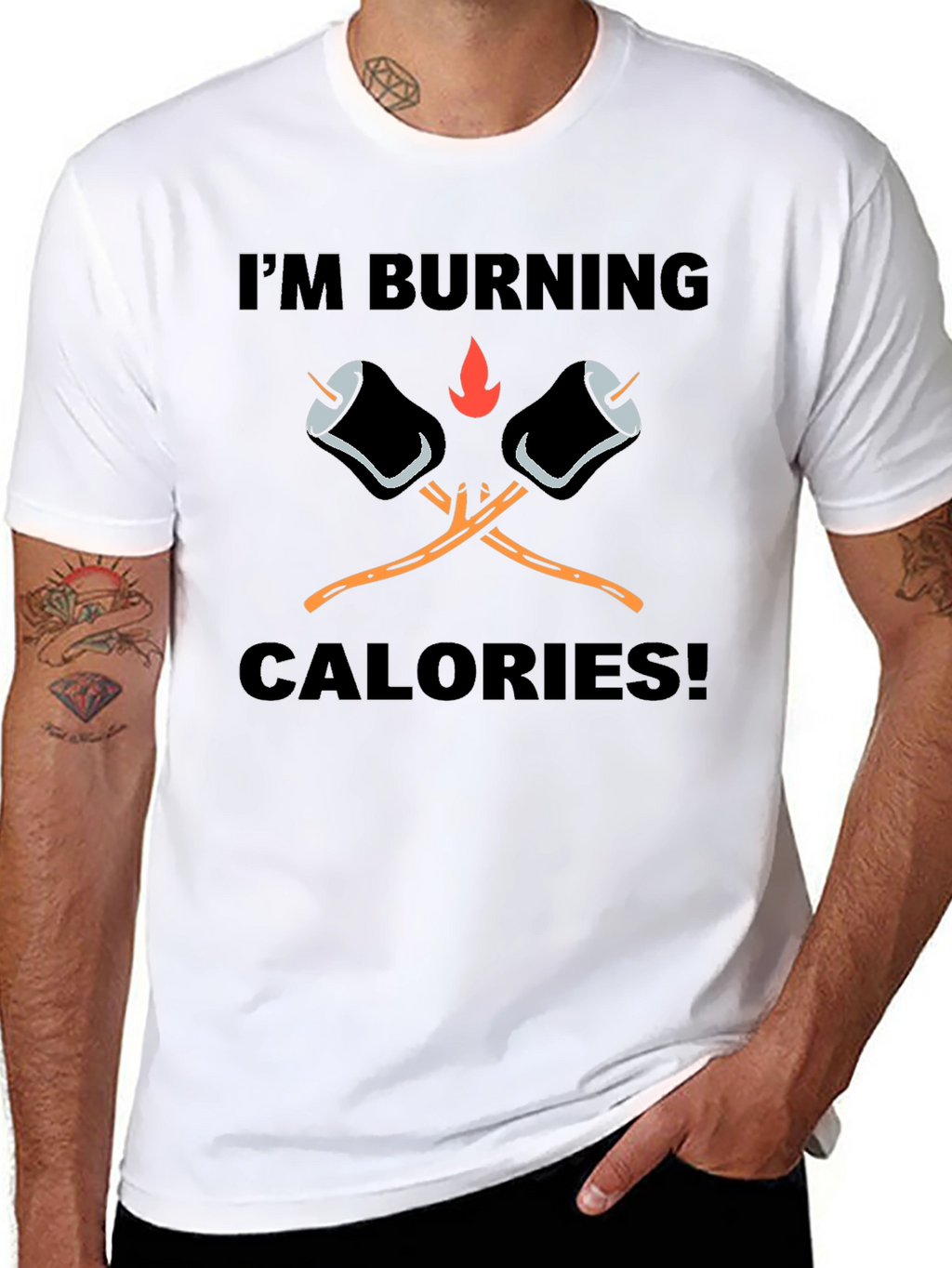 Burning Calories Marshmallow T-Shirt