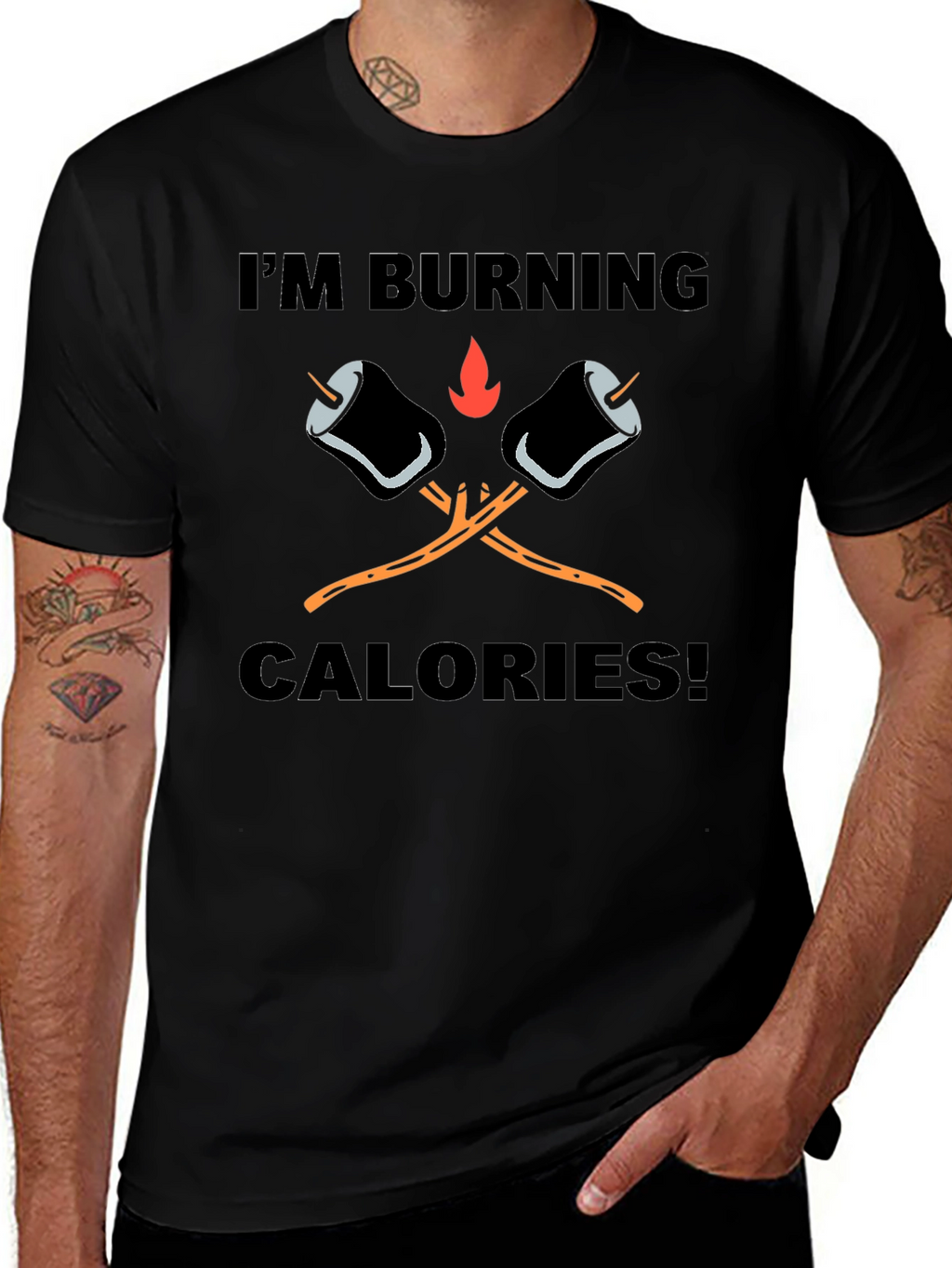 Burning Calories Marshmallow T-Shirt