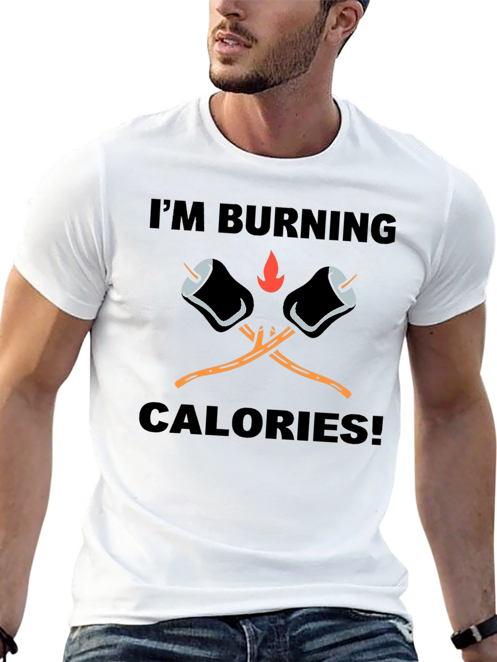 Burning Calories Marshmallow T-Shirt