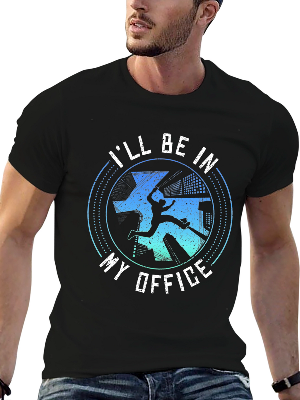 Parkour Office T-Shirt Urban Gym Workout Tee