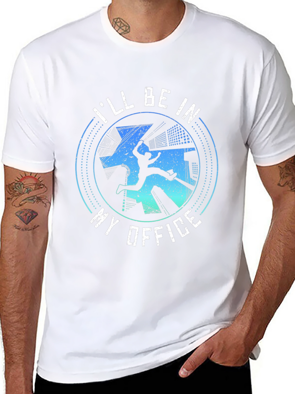 Parkour Office T-Shirt Urban Gym Workout Tee