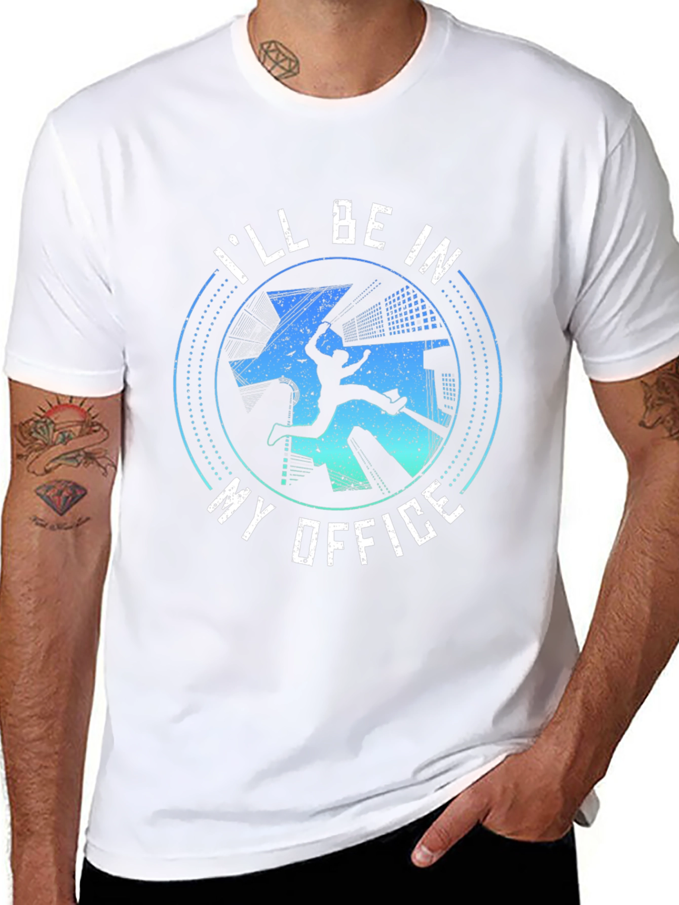Parkour Office T-Shirt Urban Gym Workout Tee