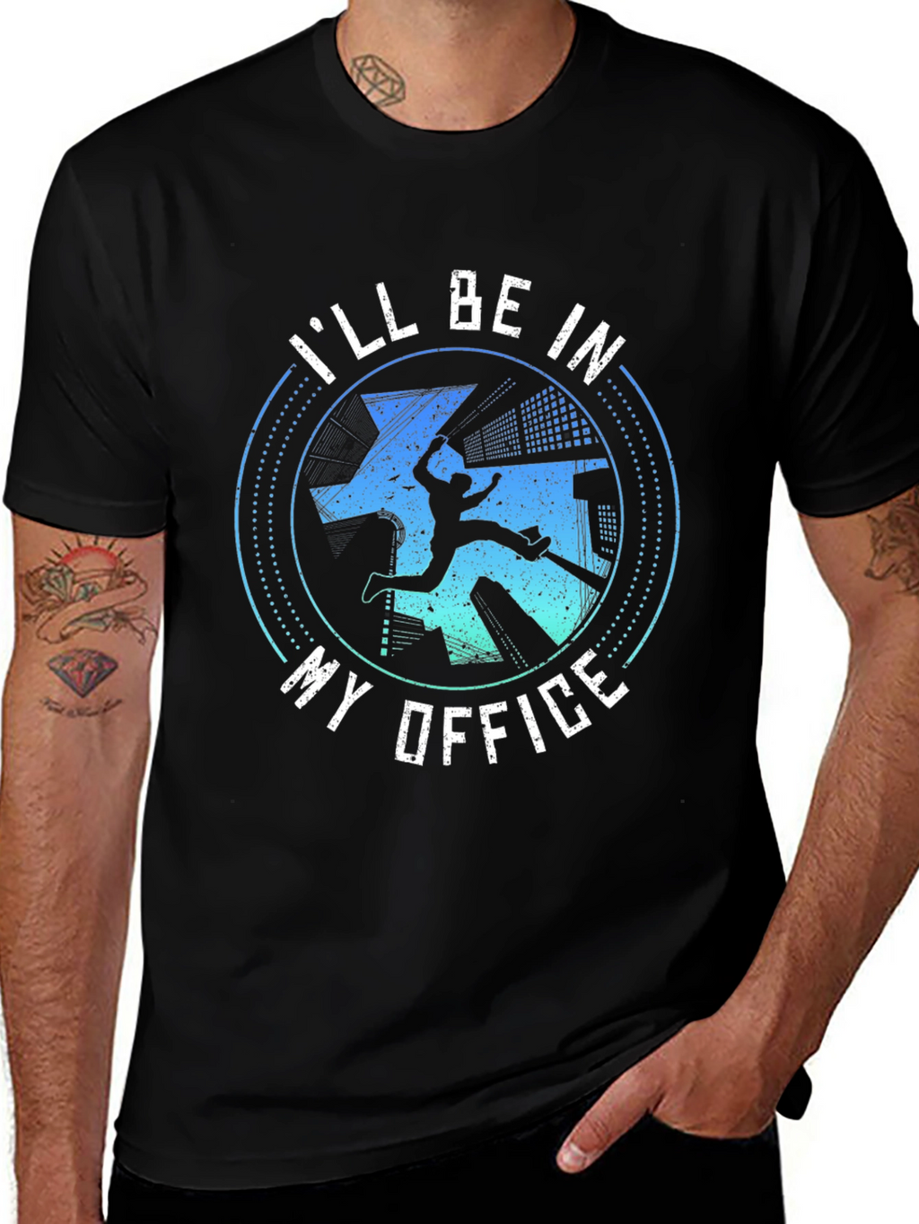Parkour Office T-Shirt Urban Gym Workout Tee
