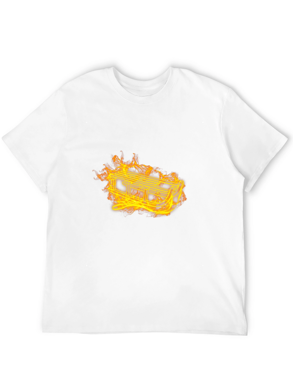 Flaming Sled Graphic T-Shirt
