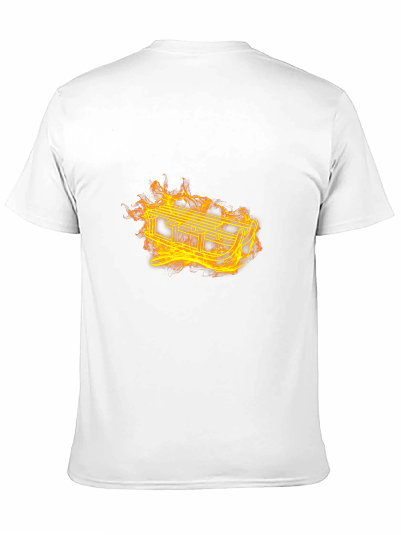 Flaming Sled Graphic T-Shirt