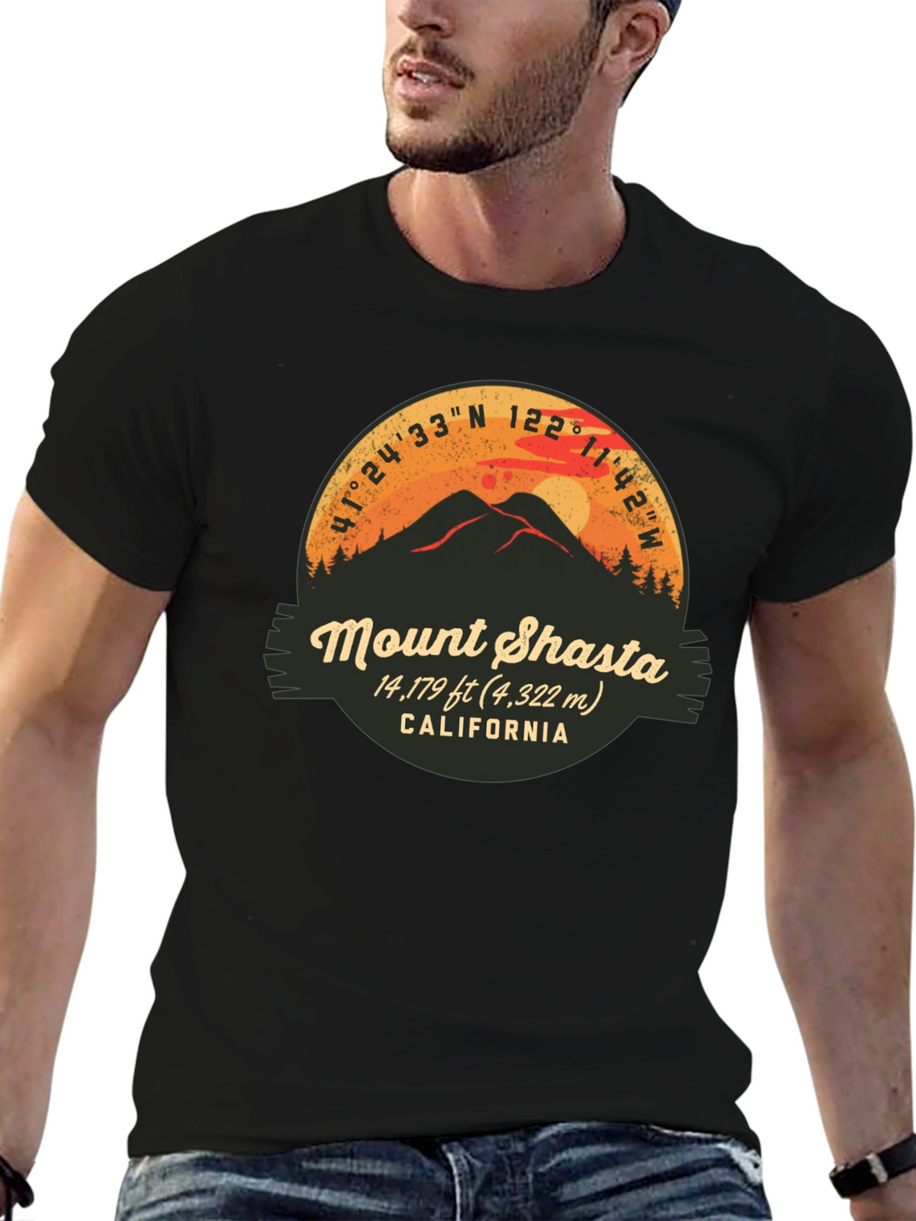 Mount Shasta California Graphic Tee