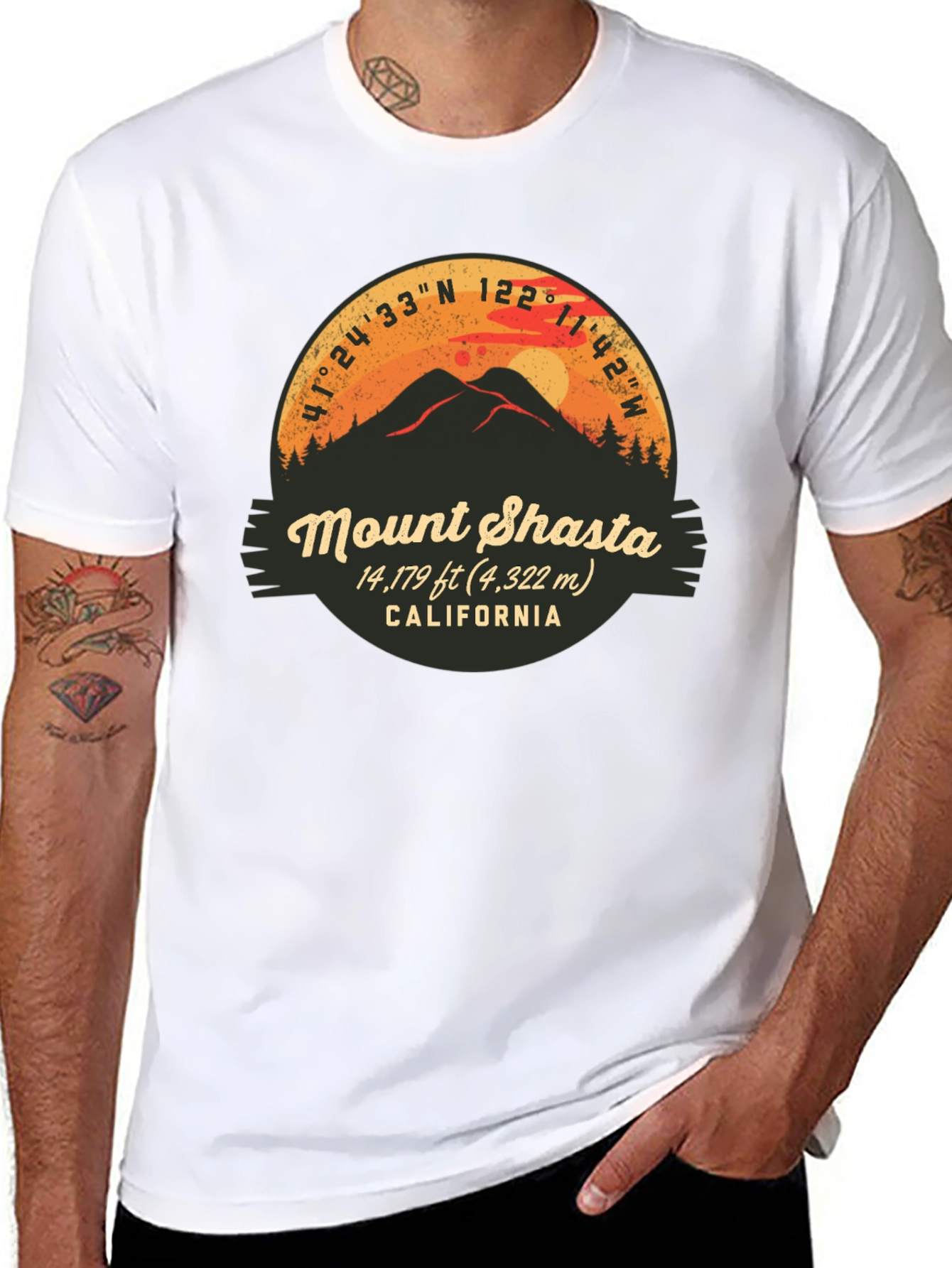 Mount Shasta California Graphic Tee