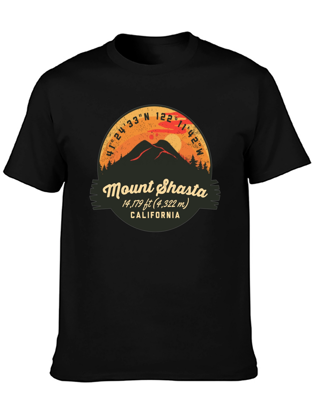 Mount Shasta California Graphic Tee