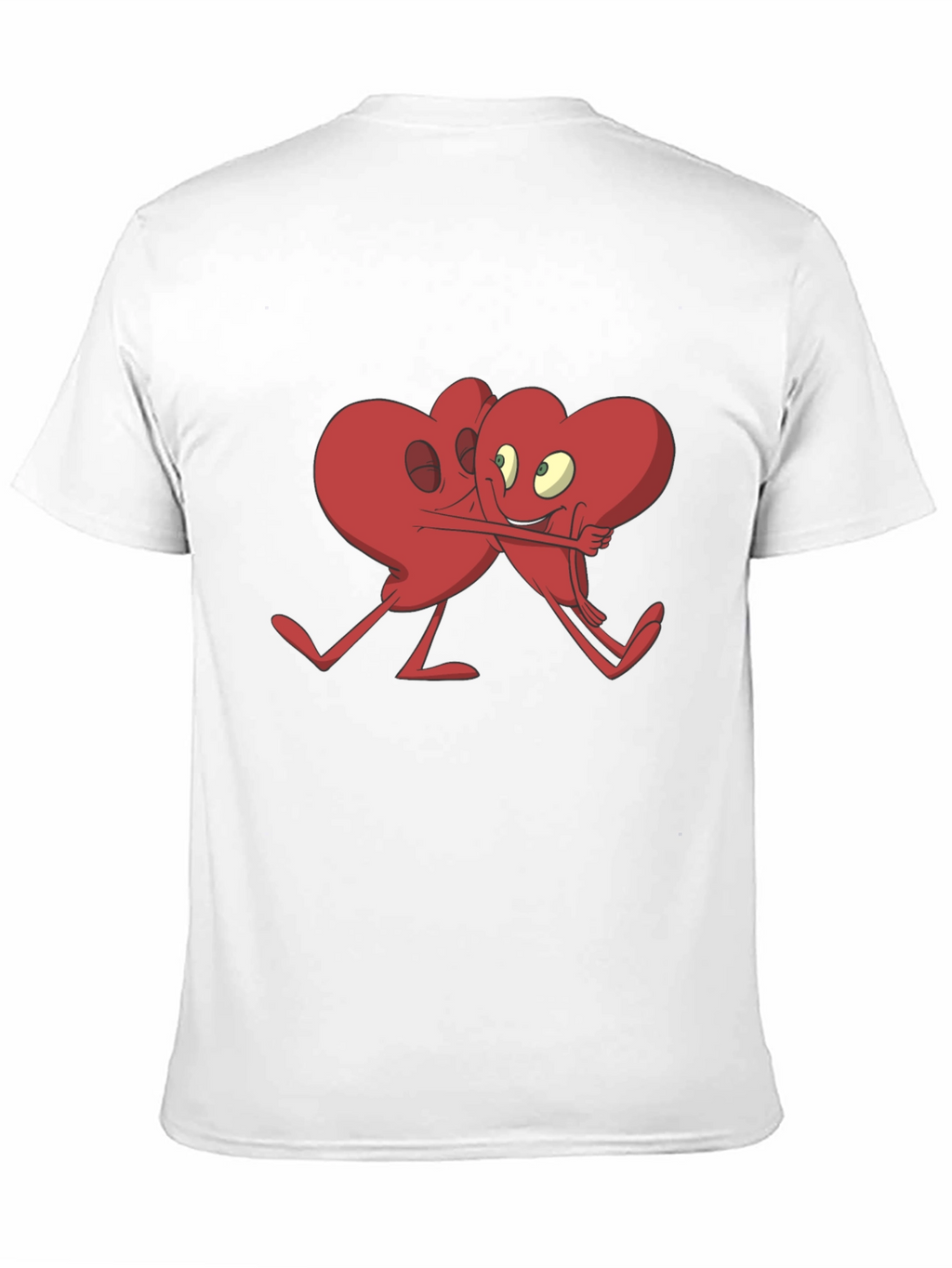 Heart Hug Graphic T-Shirt - Black Cotton Blend