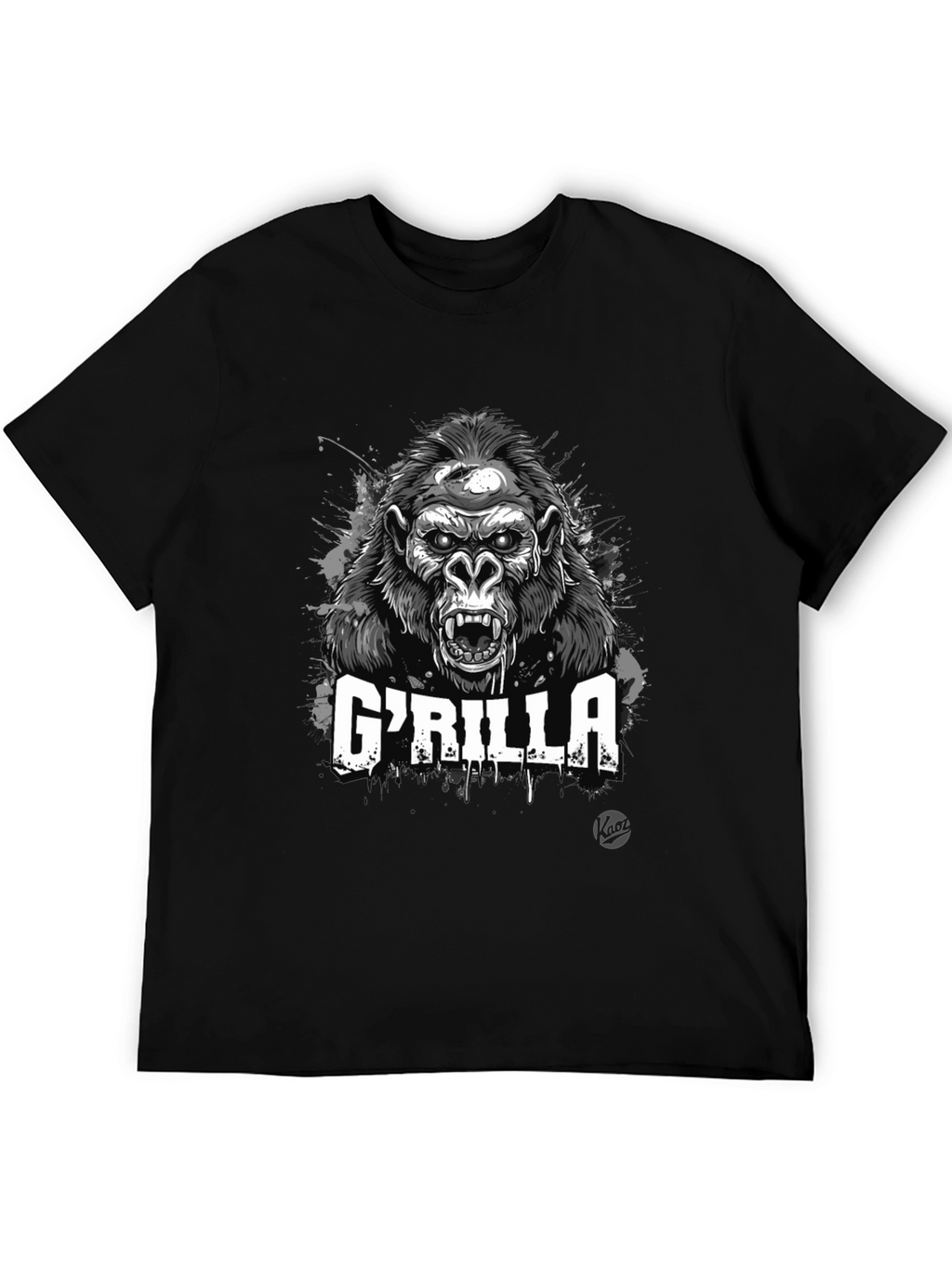 GRILLA Graphic Print Black T-Shirt