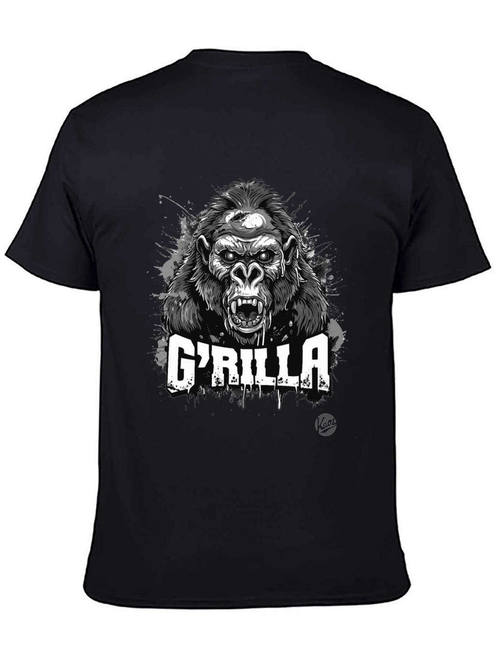 GRILLA Graphic Print Black T-Shirt