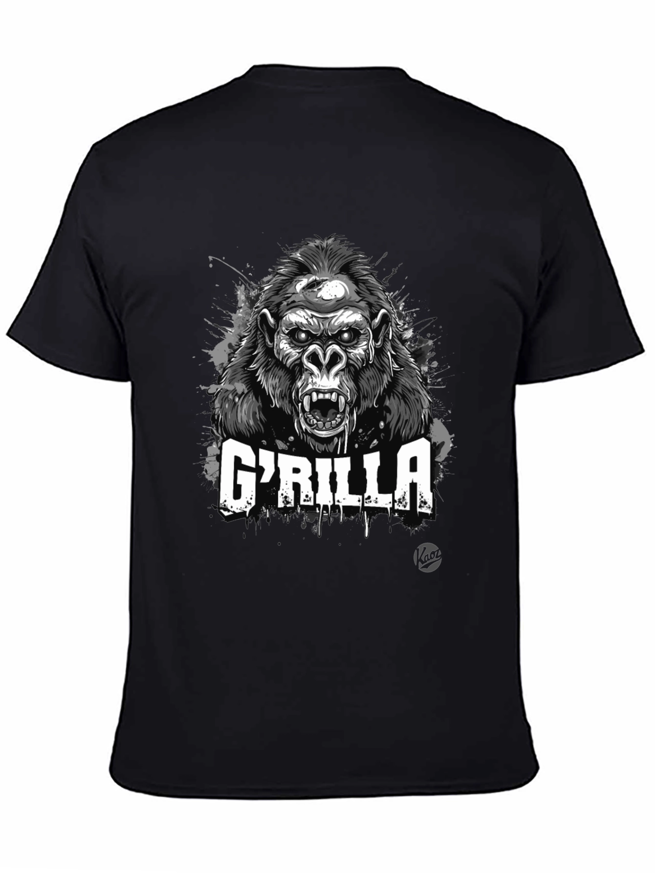 GRILLA Graphic Print Black T-Shirt