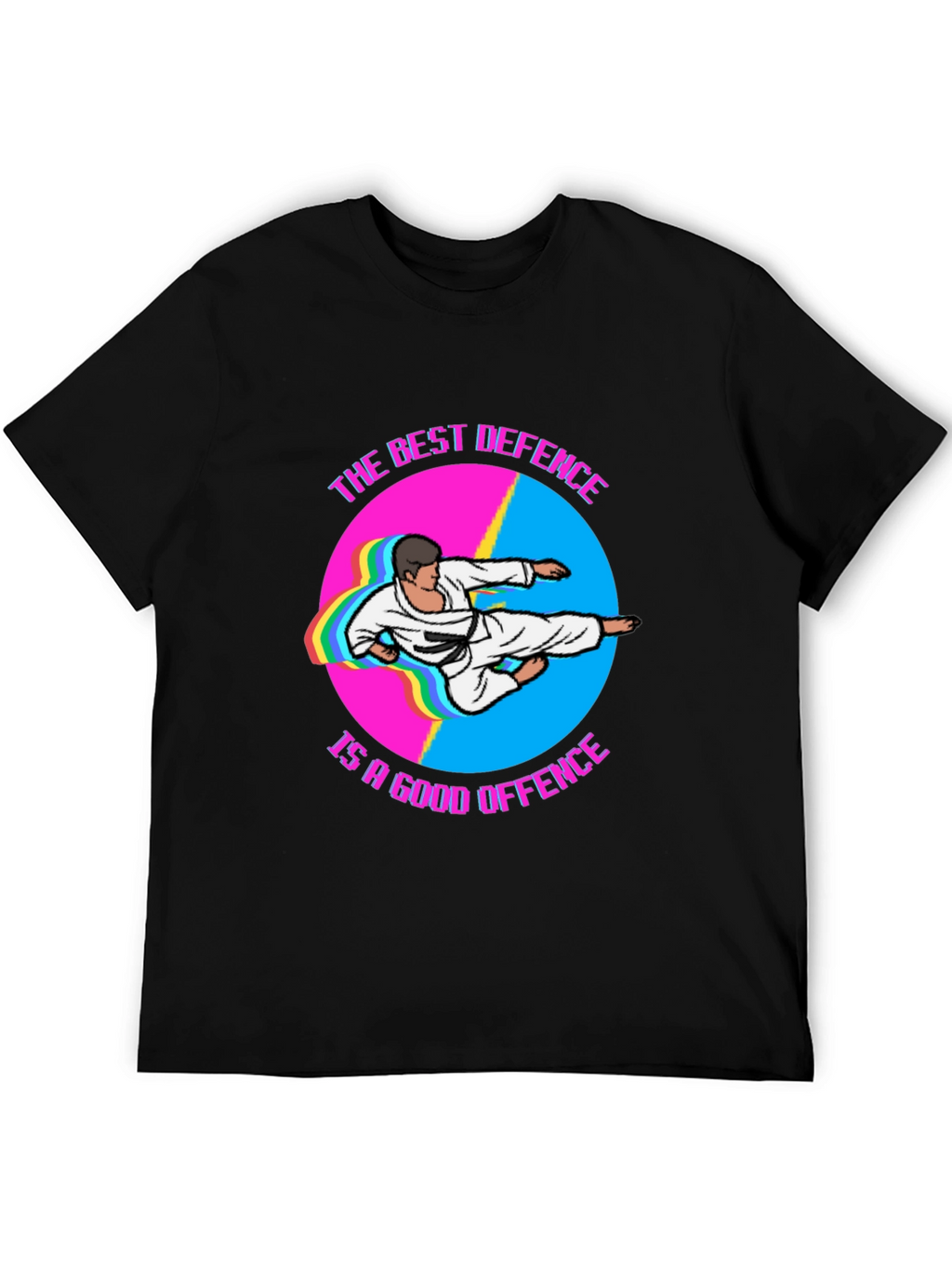 Best Defence Karate Graphic Black T-Shirt