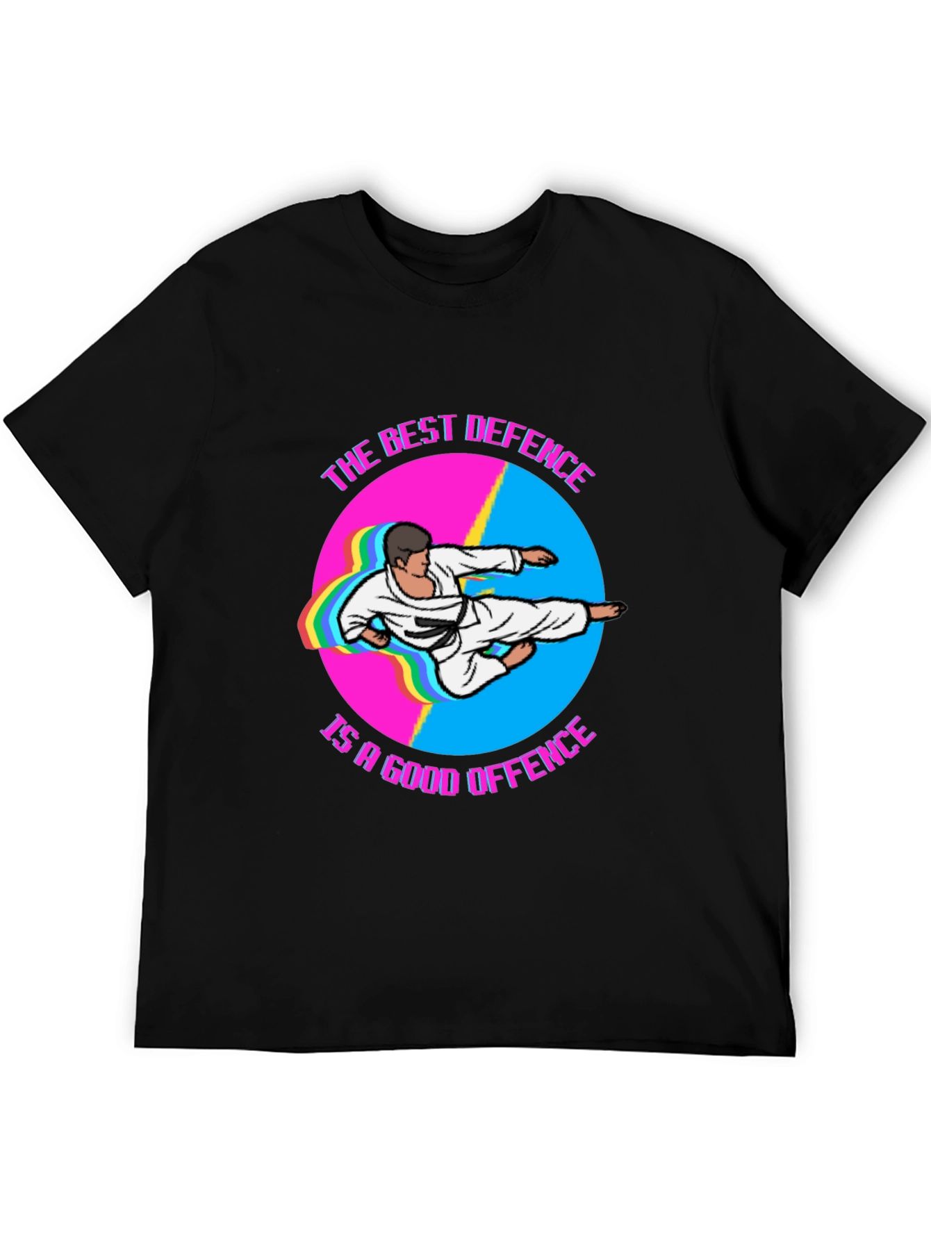 Best Defence Karate Graphic Black T-Shirt