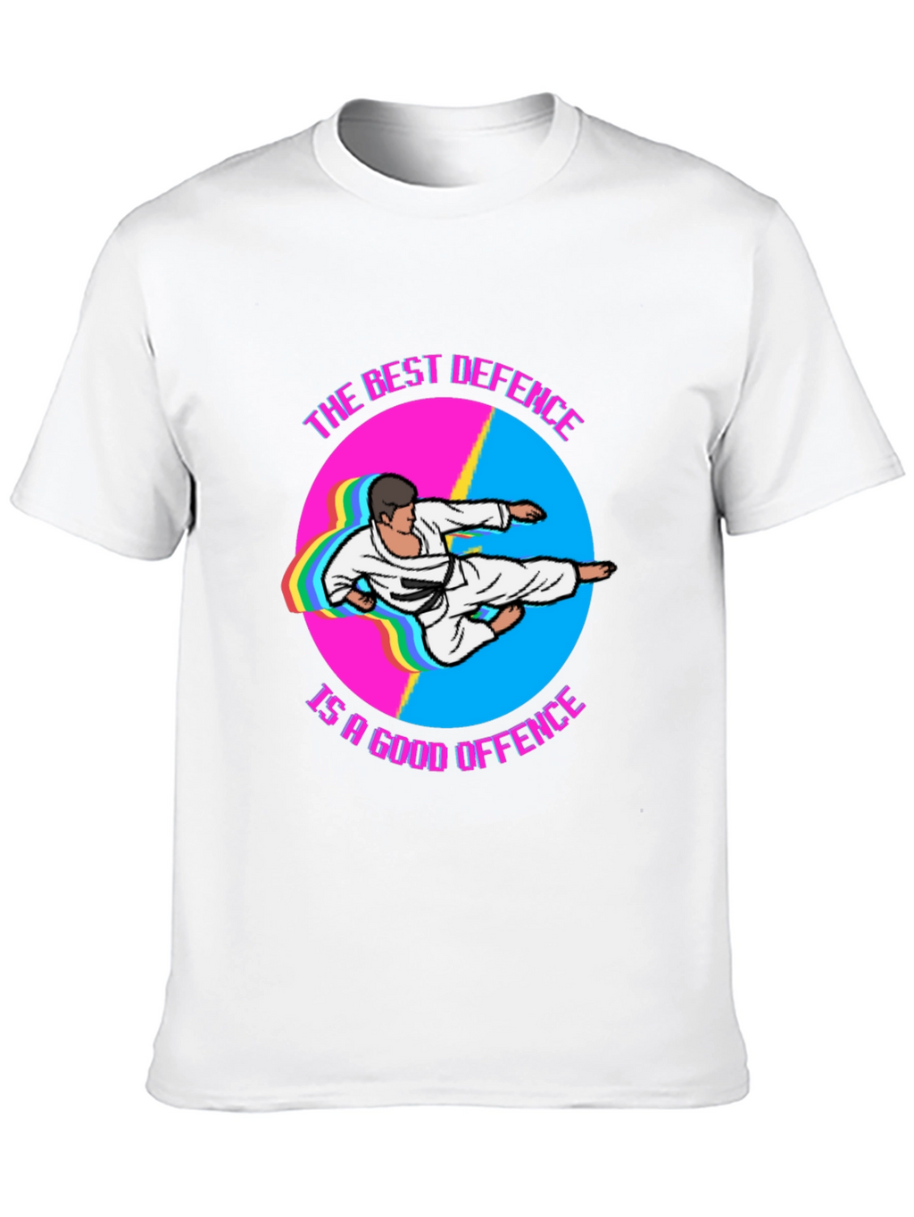 Best Defence Karate Graphic Black T-Shirt