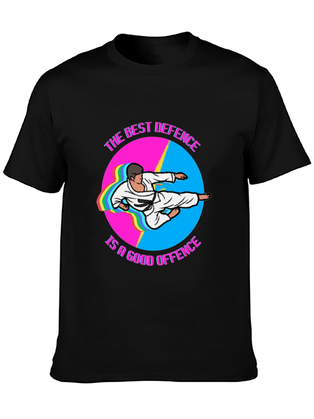 Best Defence Karate Graphic Black T-Shirt