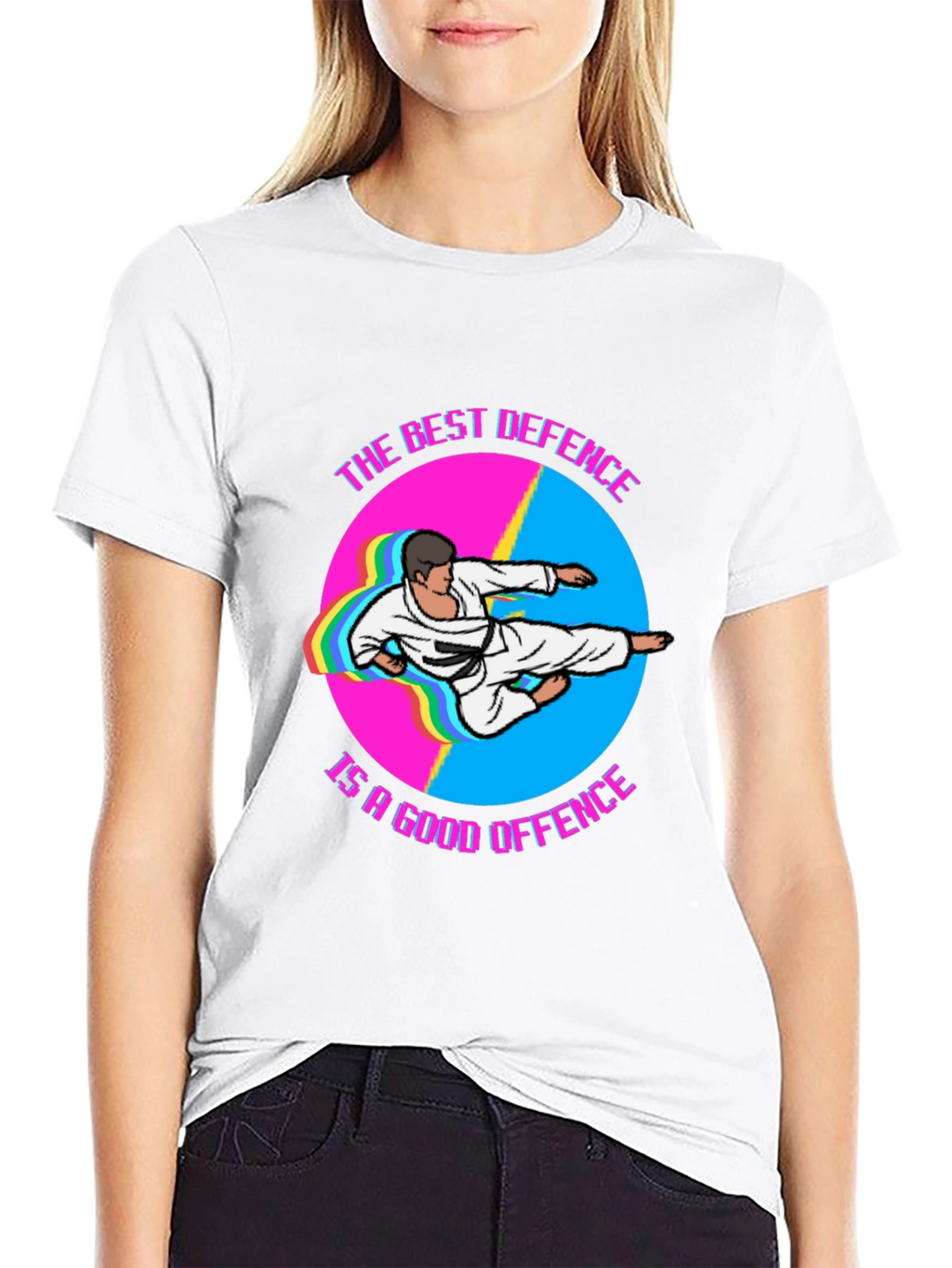 Best Defence Karate Graphic Black T-Shirt