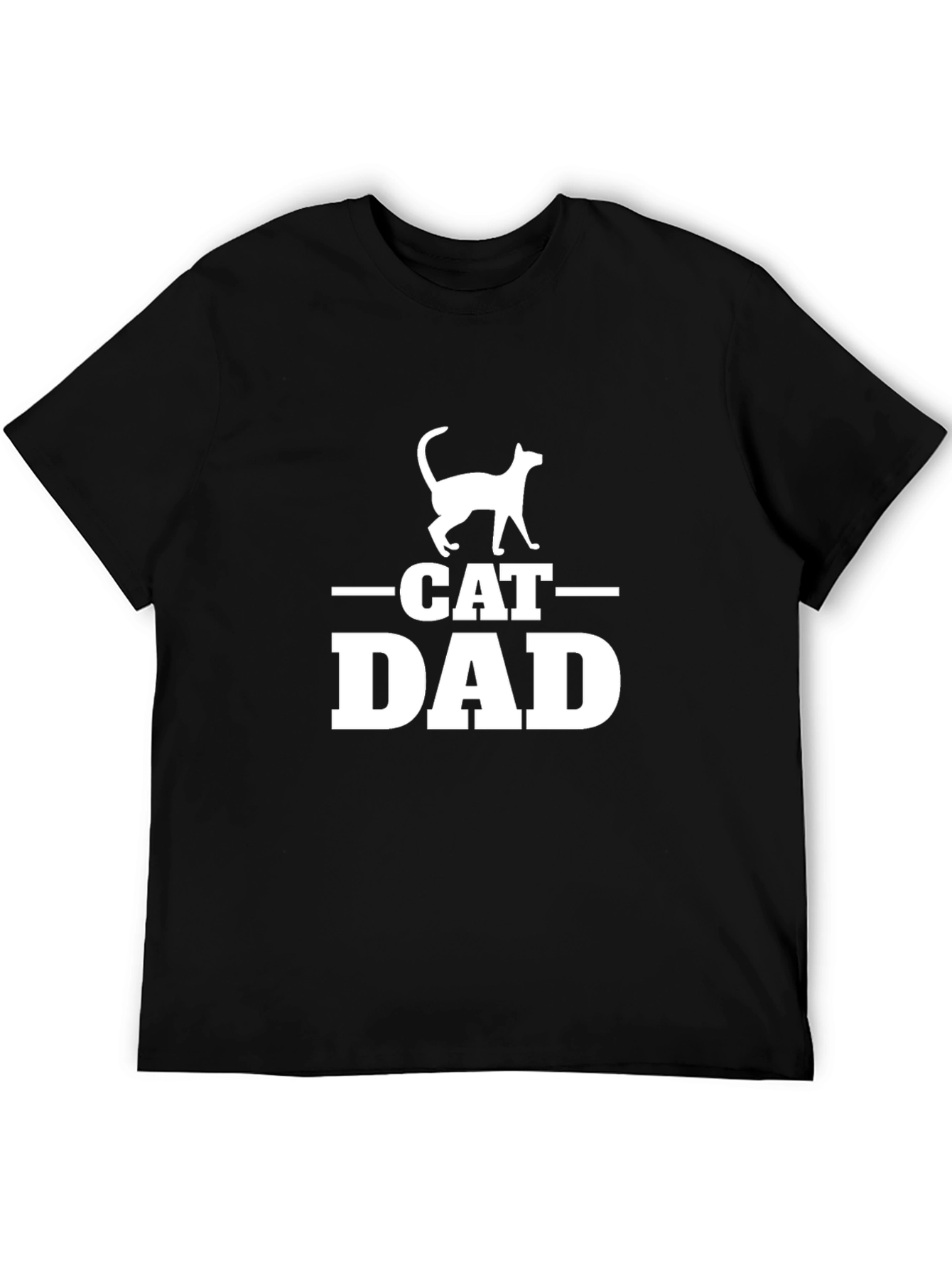 Cat Dad T-Shirt - Black Novelty Design