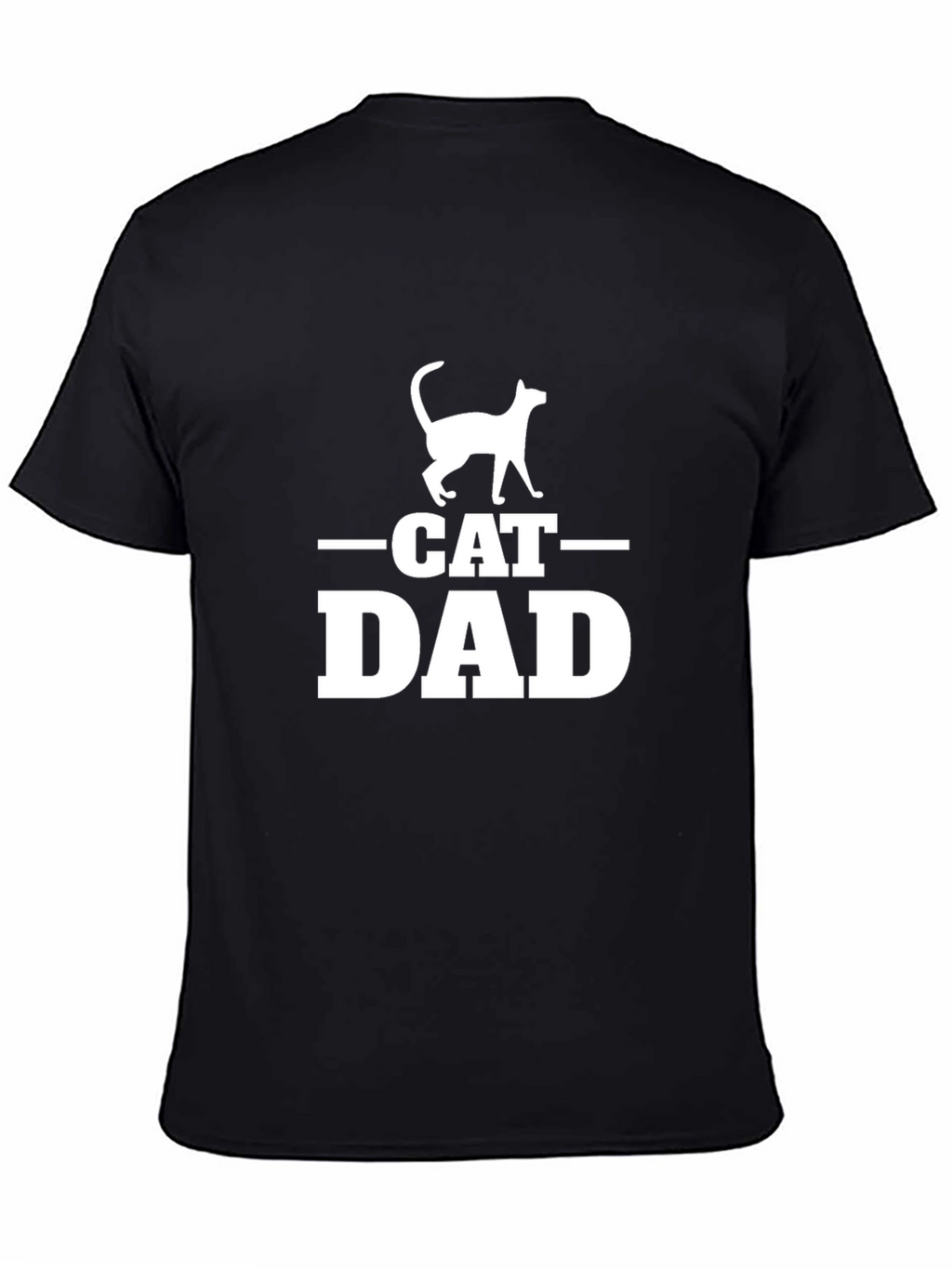 Cat Dad T-Shirt - Black Novelty Design