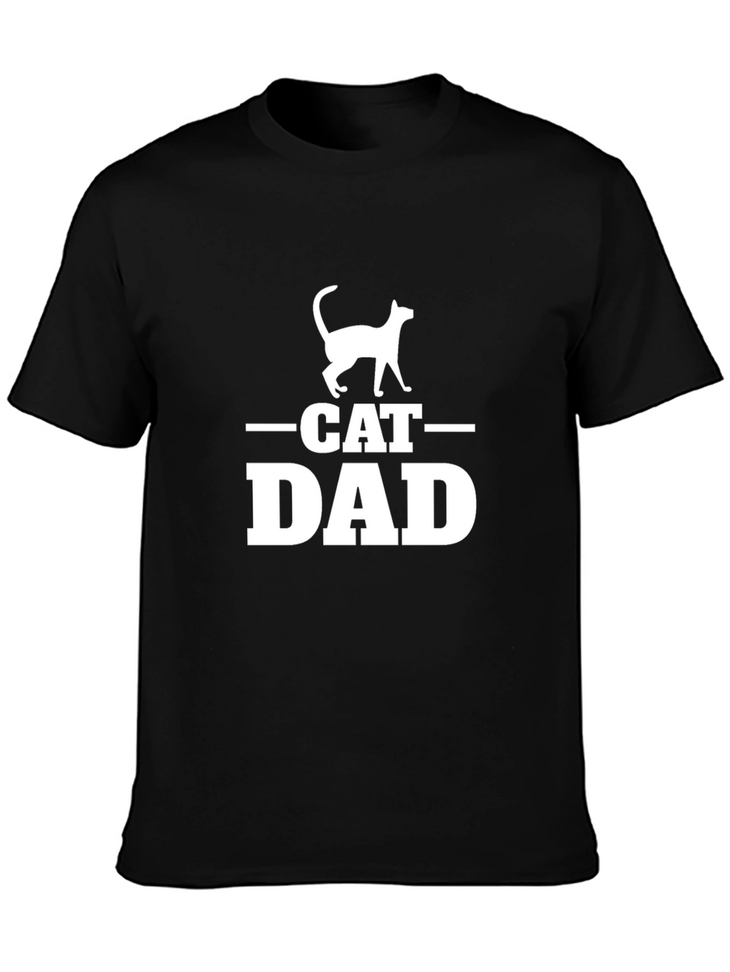 Cat Dad T-Shirt - Black Novelty Design