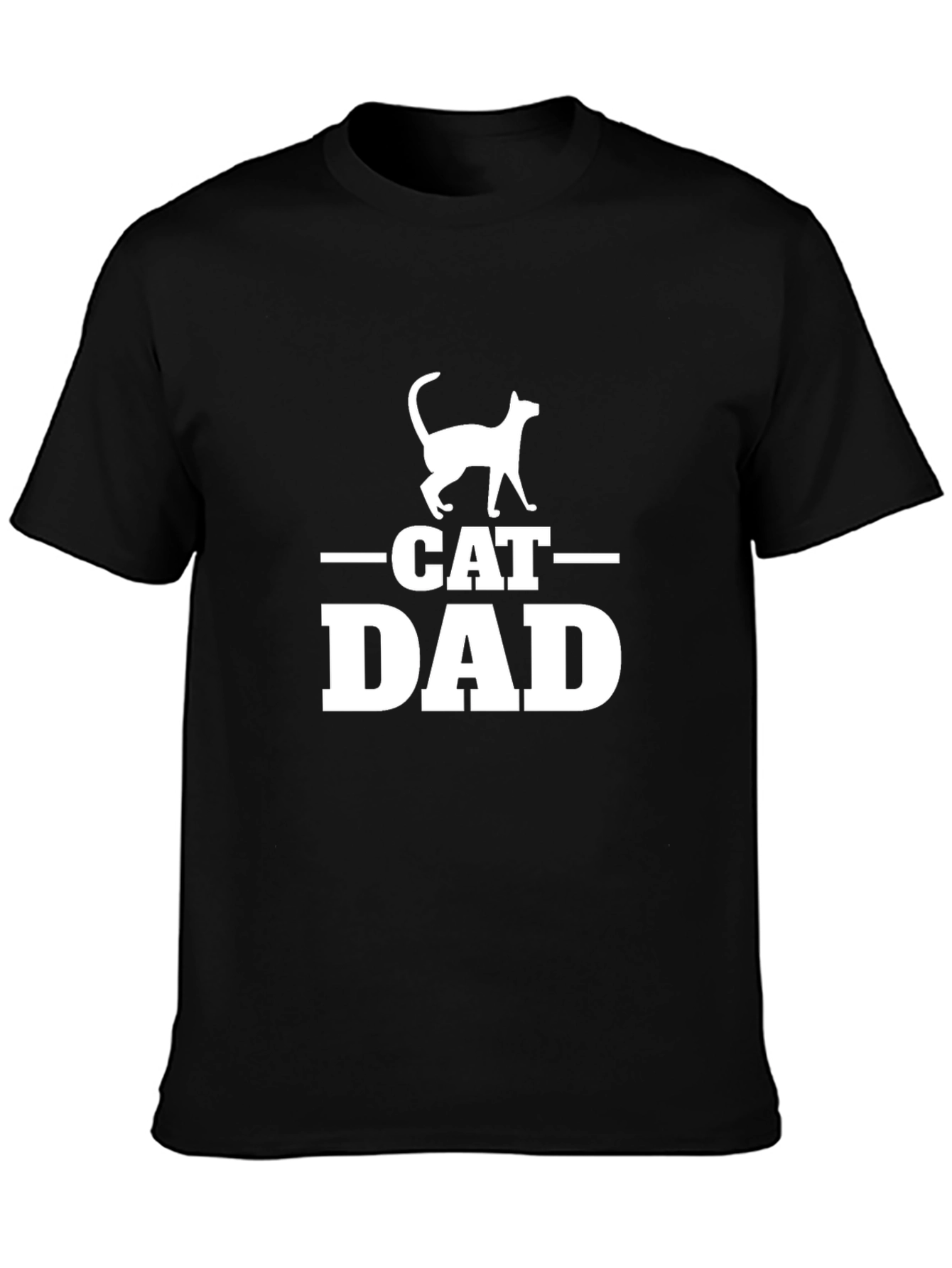 Cat Dad T-Shirt - Black Novelty Design