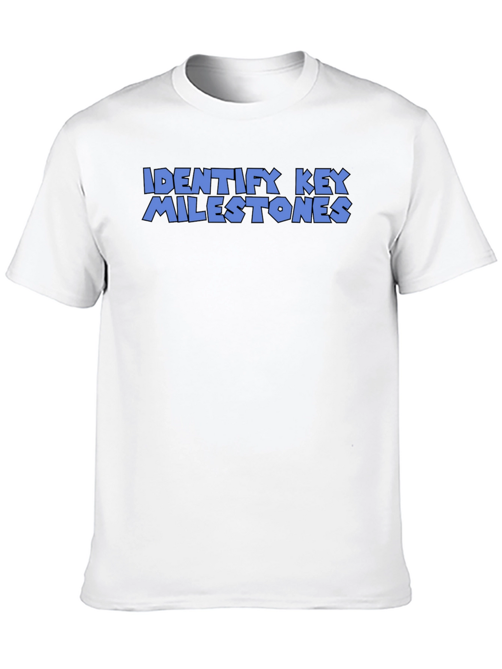 Identify Key Milestones T-Shirt - Black Graphic Tee