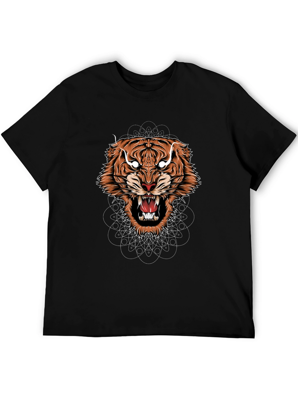 Mens Graphic Tiger Tee - Bold Animal Design