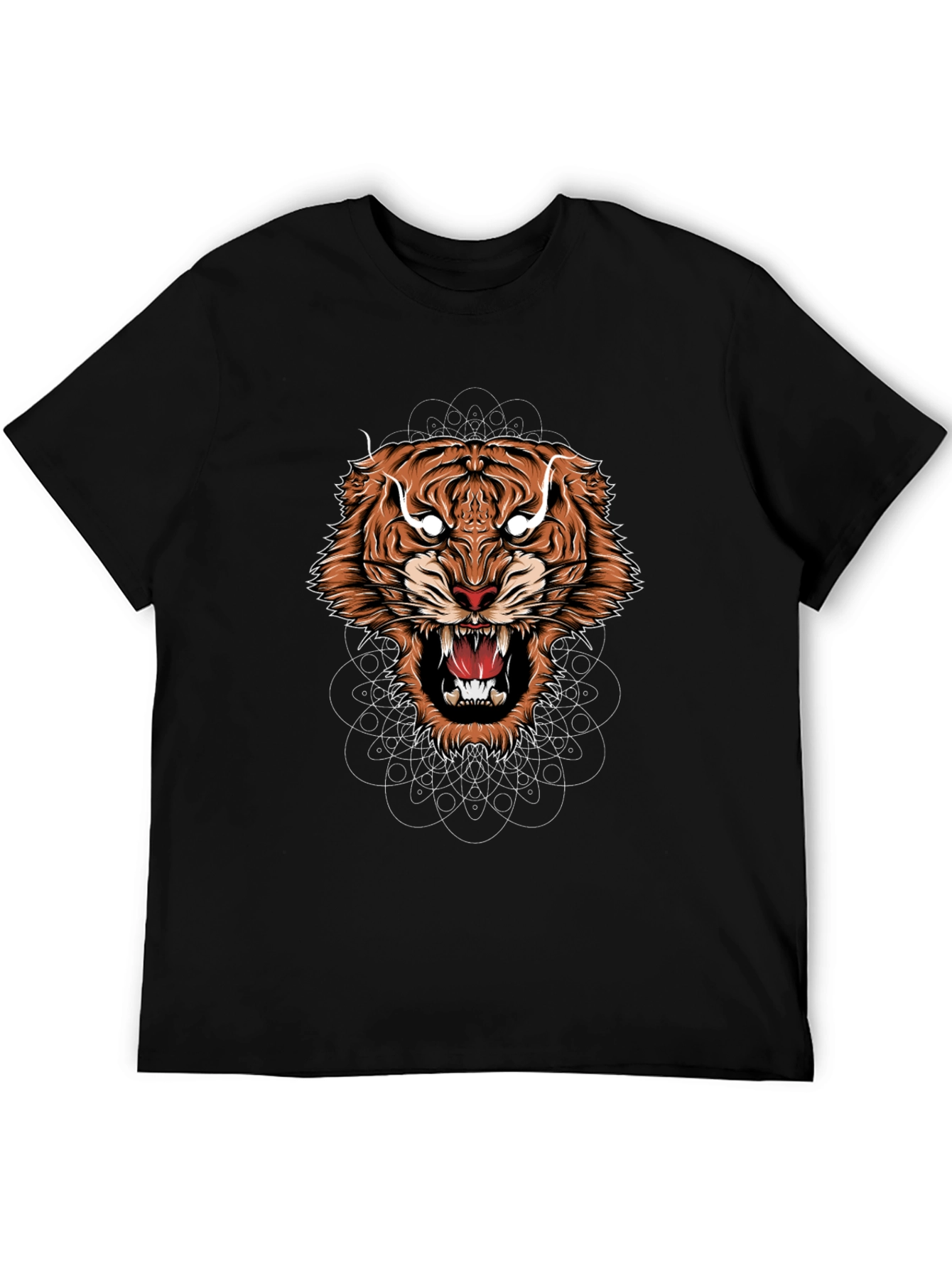 Mens Graphic Tiger Tee - Bold Animal Design