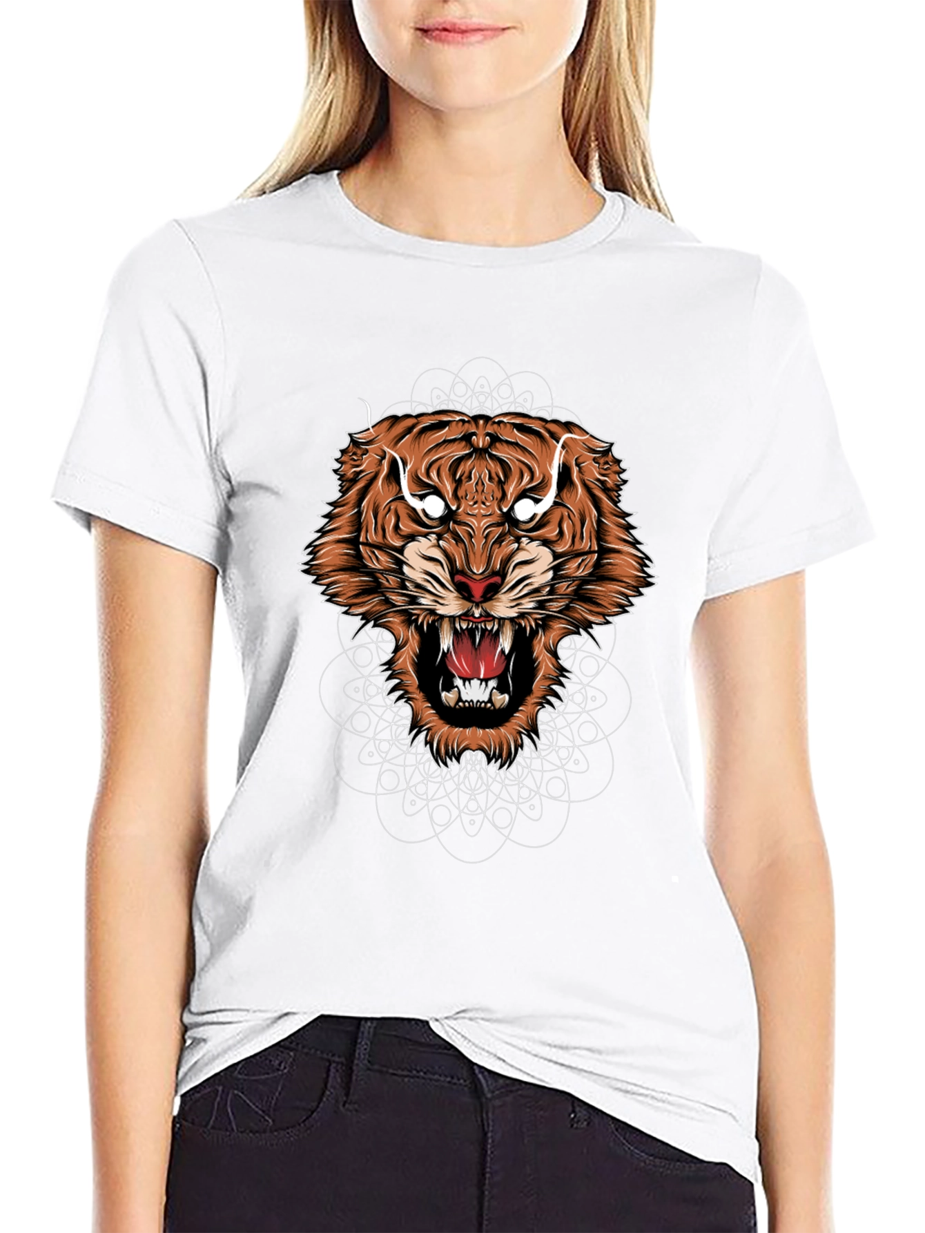 Mens Graphic Tiger Tee - Bold Animal Design