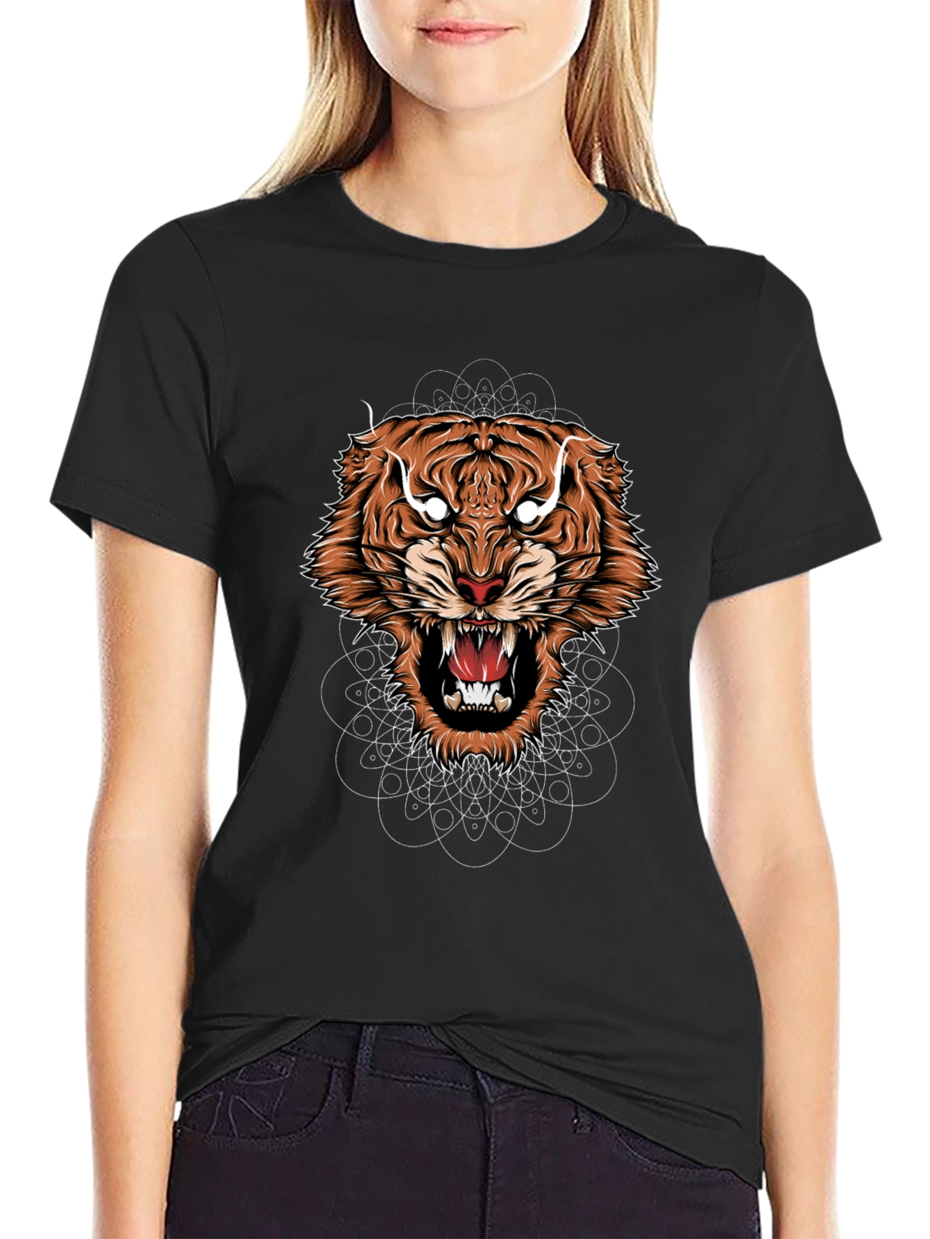 Mens Graphic Tiger Tee - Bold Animal Design