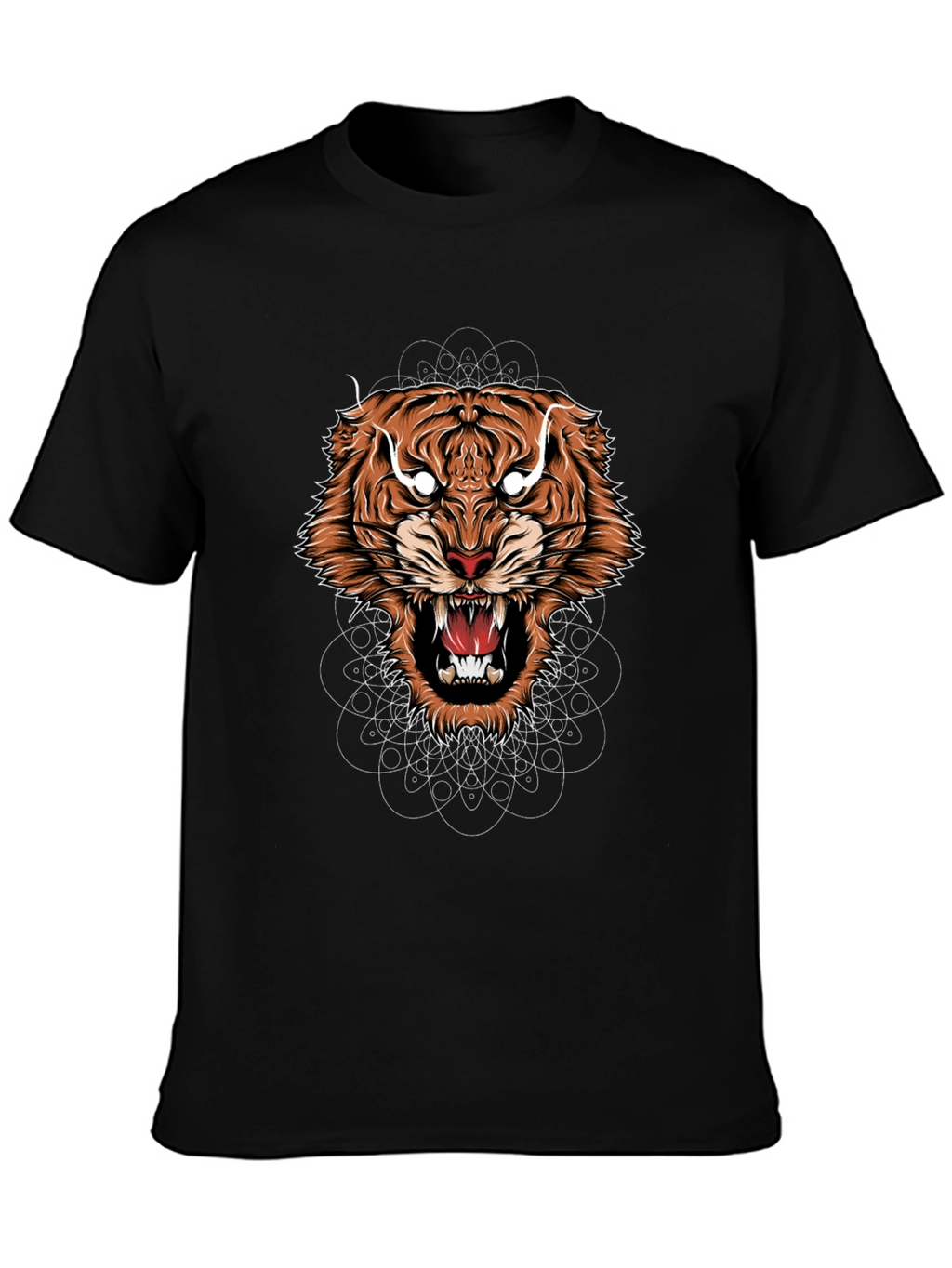 Mens Graphic Tiger Tee - Bold Animal Design
