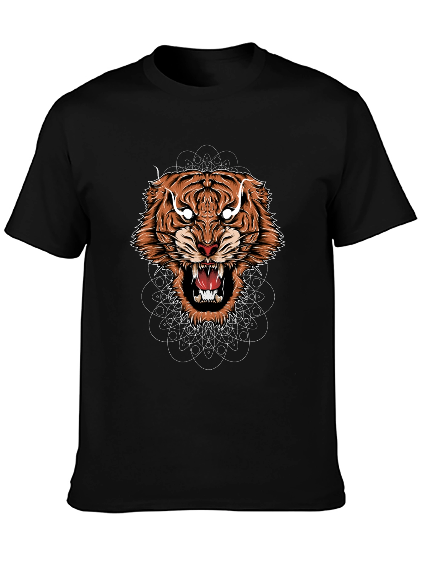 Mens Graphic Tiger Tee - Bold Animal Design