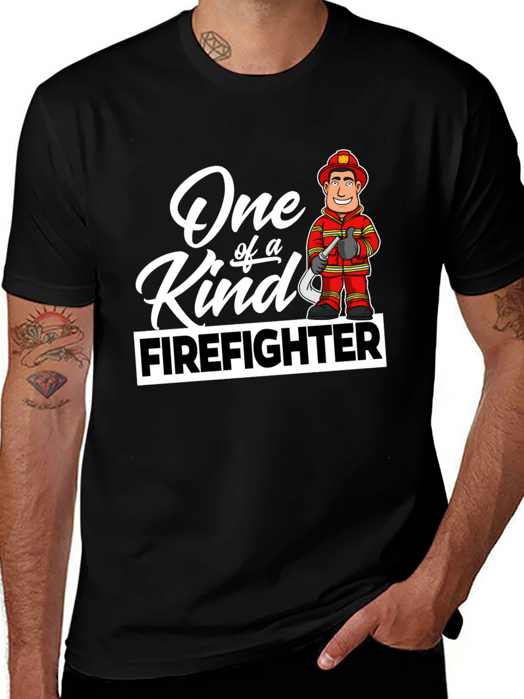 One of a Kind Firefighter Graphic T-Shirt