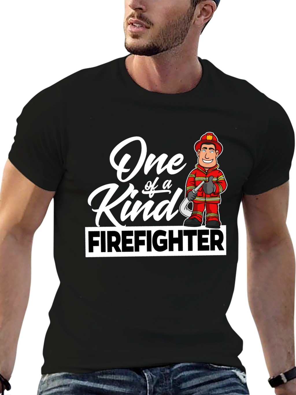 One of a Kind Firefighter Graphic T-Shirt