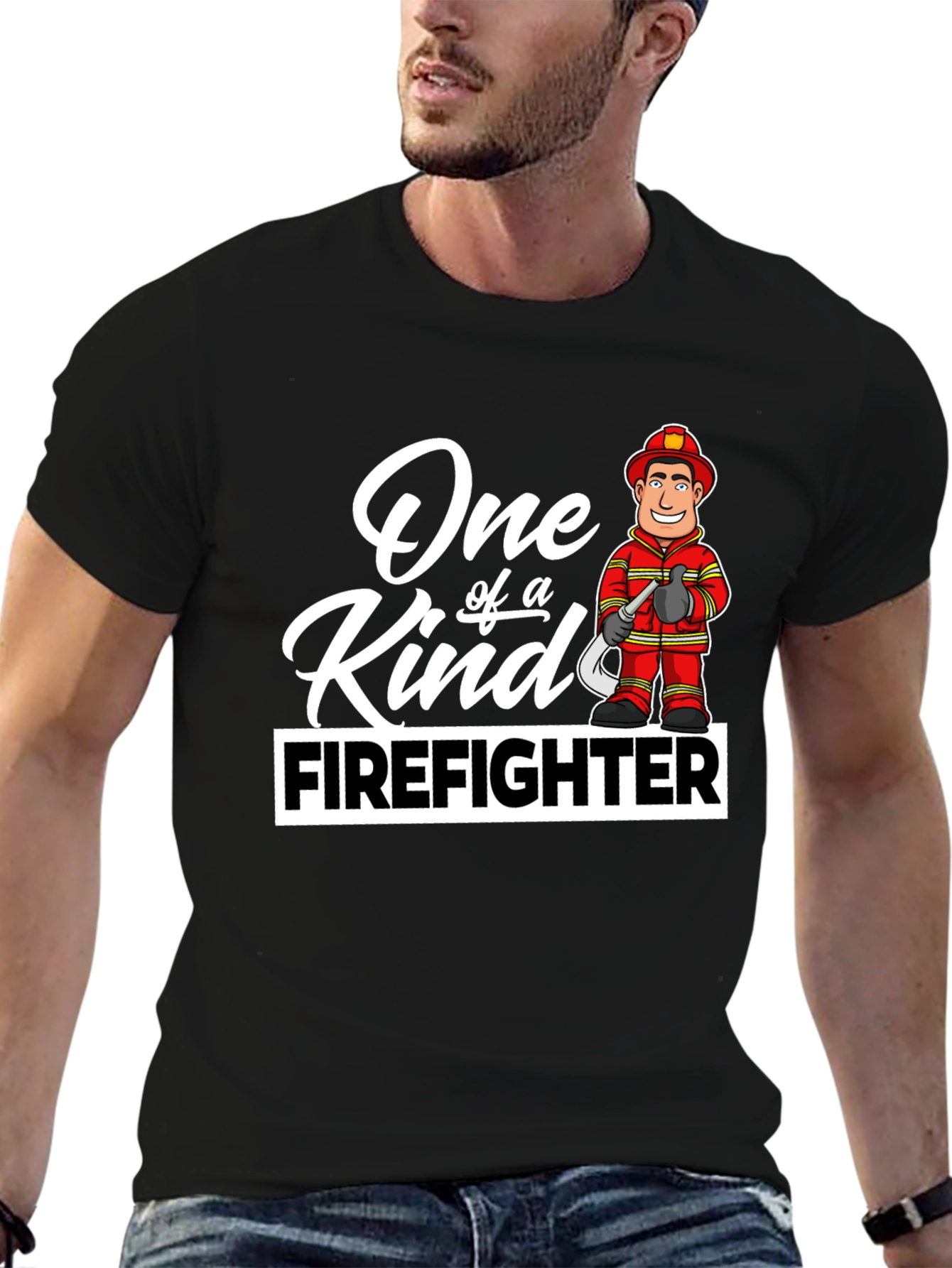 One of a Kind Firefighter Graphic T-Shirt