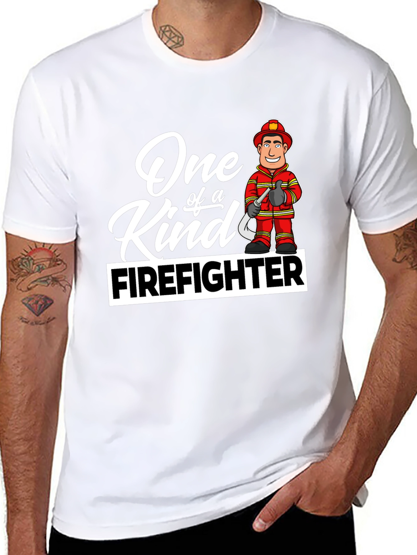 One of a Kind Firefighter Graphic T-Shirt