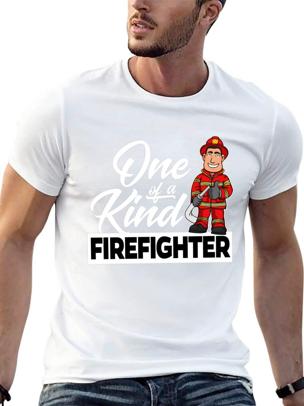 One of a Kind Firefighter Graphic T-Shirt