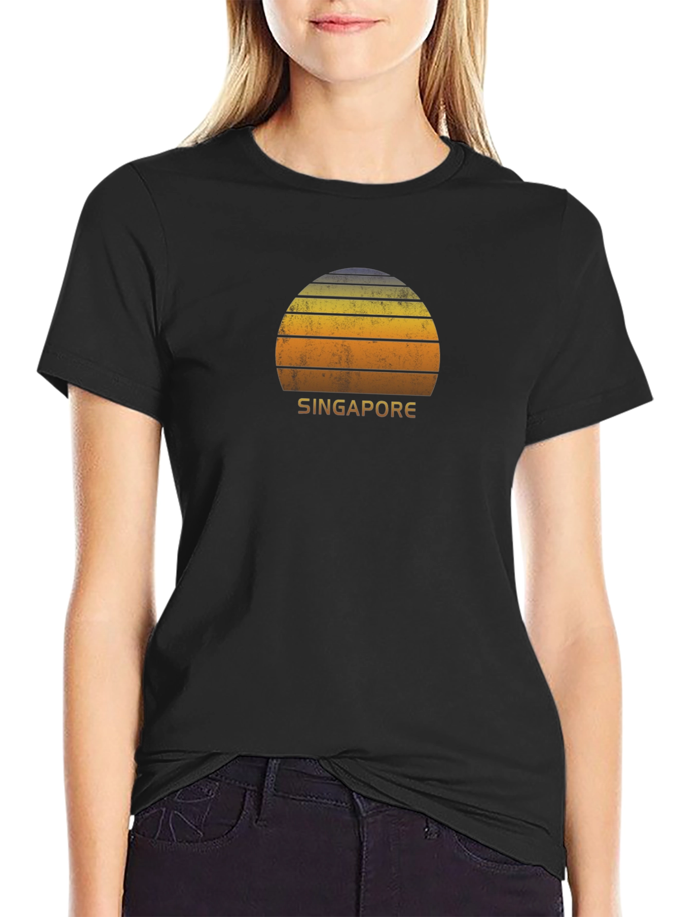 Singapore Retro Sunset T-Shirt