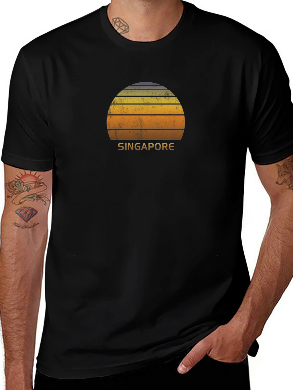 Singapore Retro Sunset T-Shirt