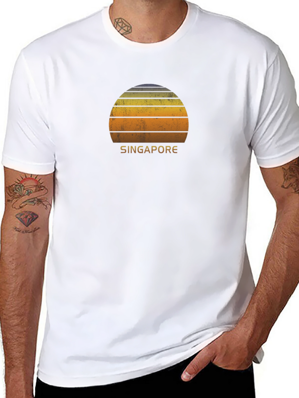 Singapore Retro Sunset T-Shirt