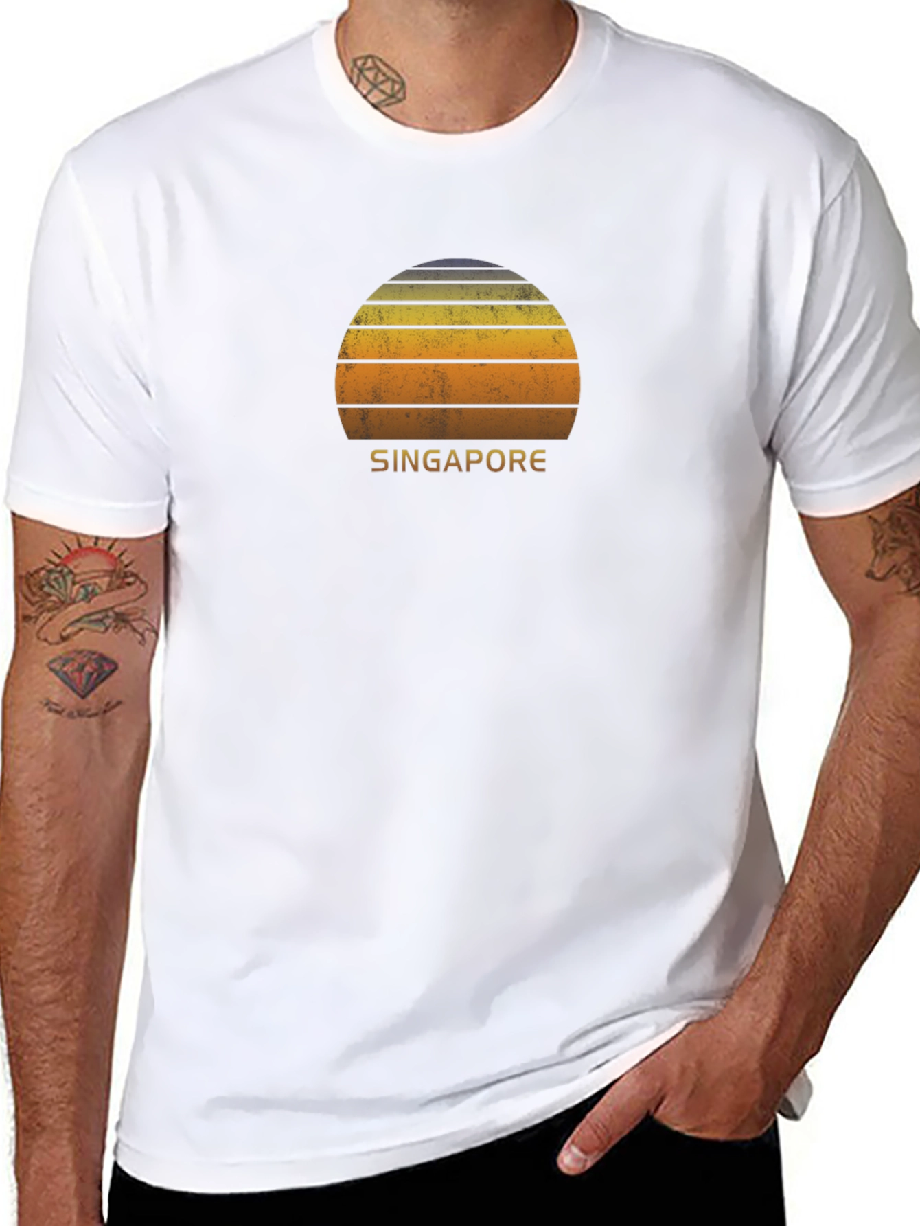 Singapore Retro Sunset T-Shirt