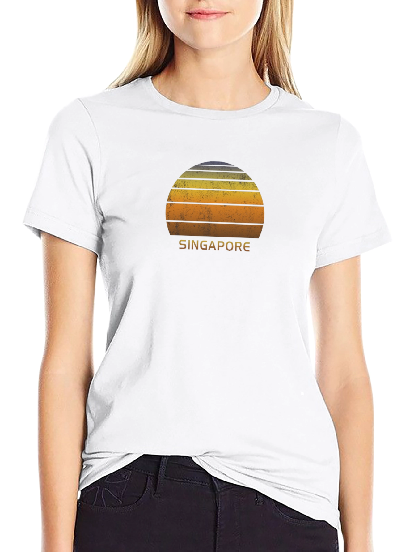 Singapore Retro Sunset T-Shirt
