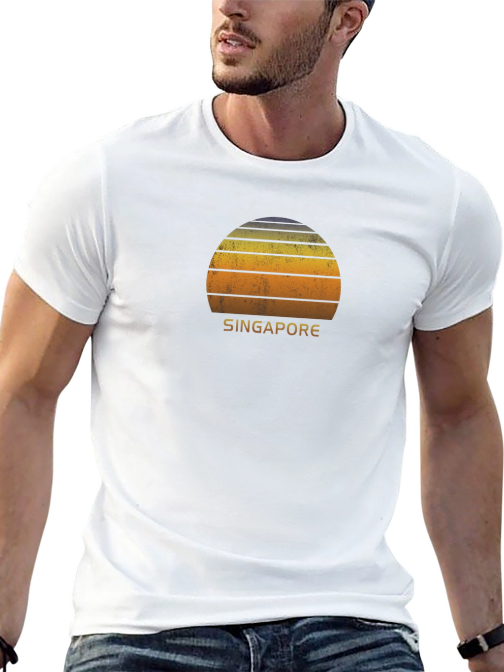 Singapore Retro Sunset T-Shirt