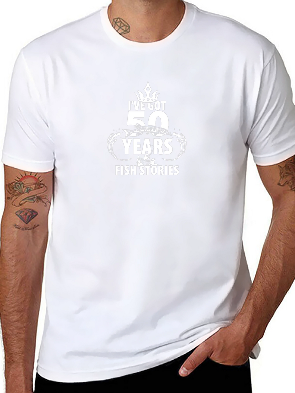Funny Fishing T-Shirt - 50 Years Fish Stories
