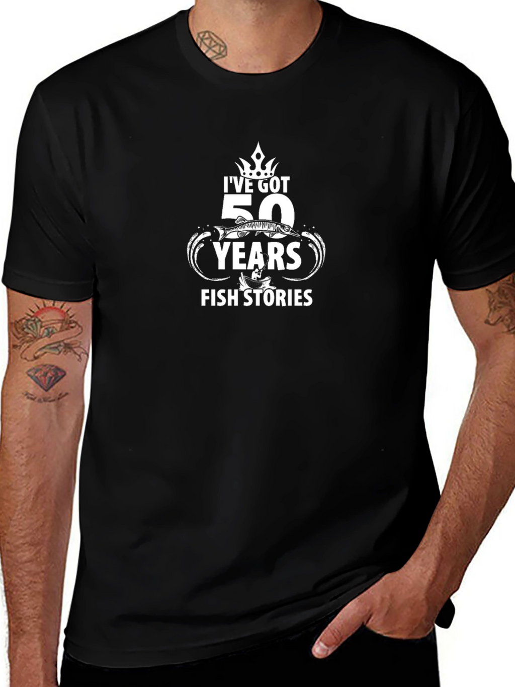 Funny Fishing T-Shirt - 50 Years Fish Stories