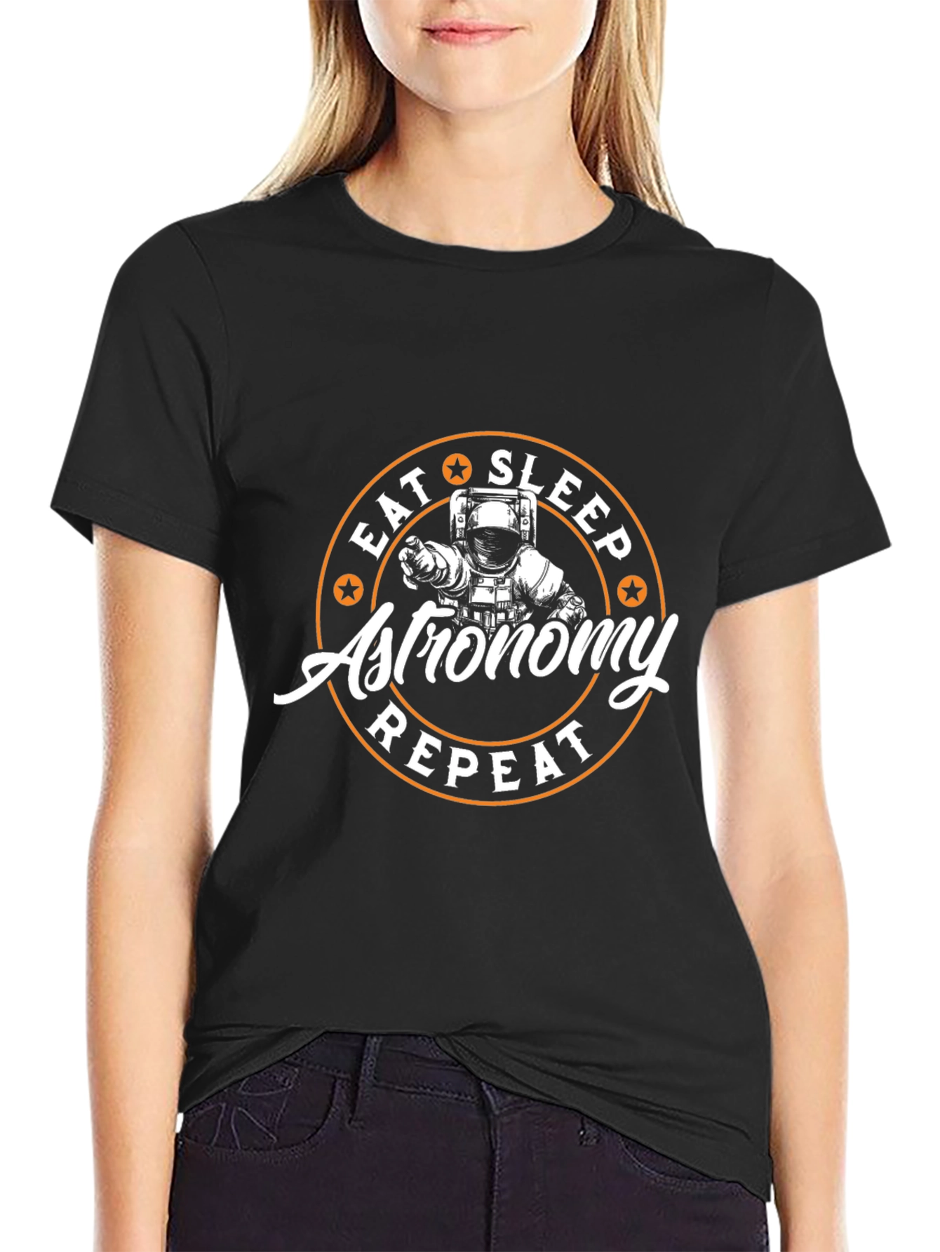 Astronomy Spaceman T-Shirt - Eat Sleep Repeat