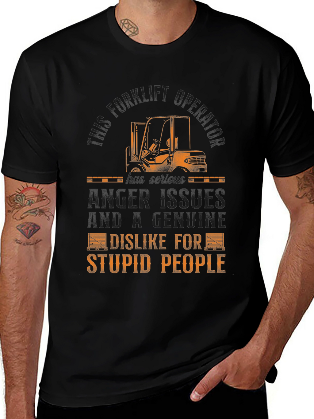 Funny Forklift Operator T-Shirt - Anger Issues
